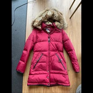Pajar Cougar Down Parka Coat size small real fur, worn once - beautiful coat